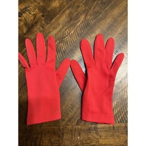 Stetson Vintage Nylon Riding Gloves Red  Ladies Small